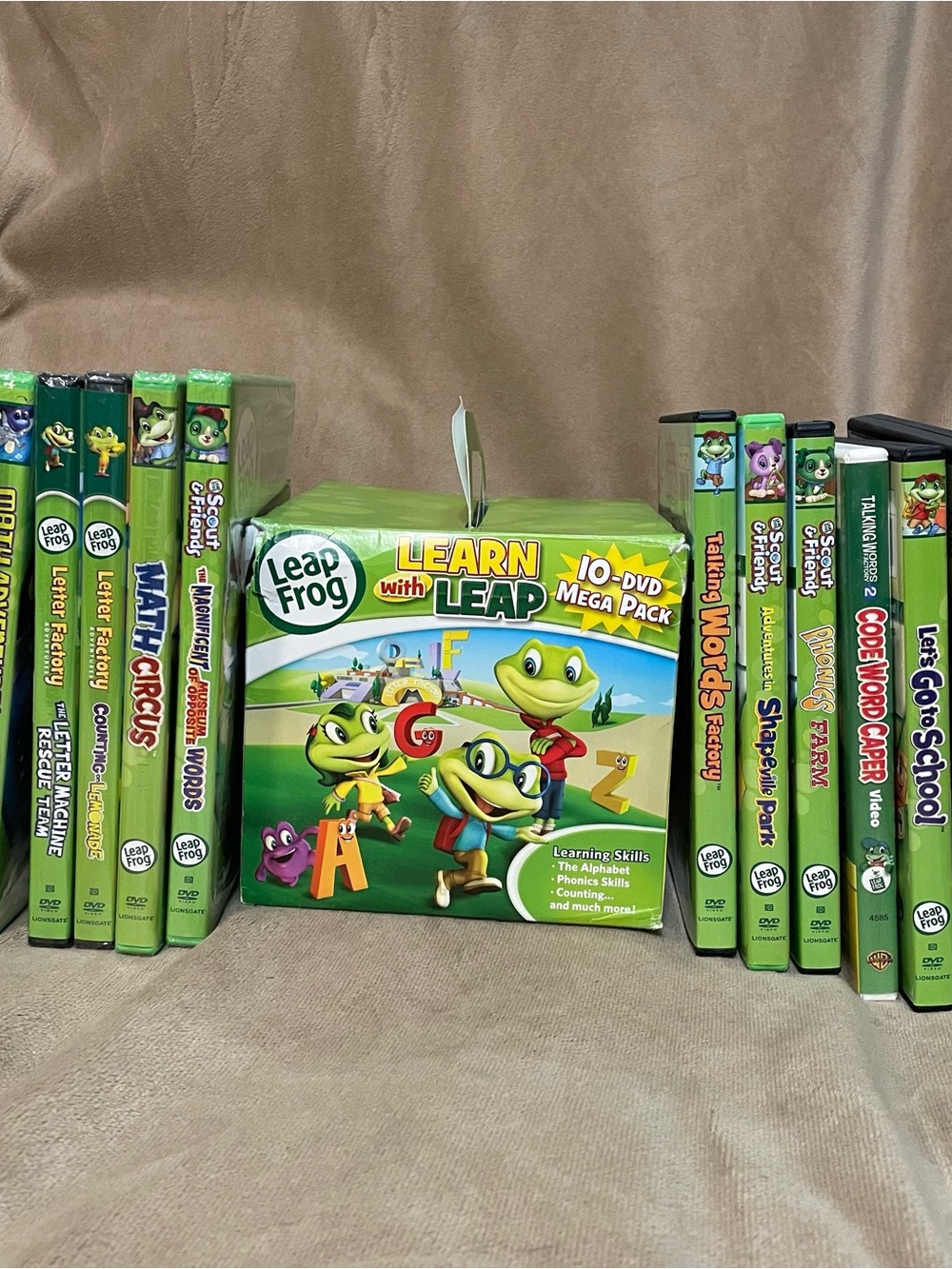 LeapFrog Learn with Leap 10-DVD Mega Pack - Green with 2 additional dvd